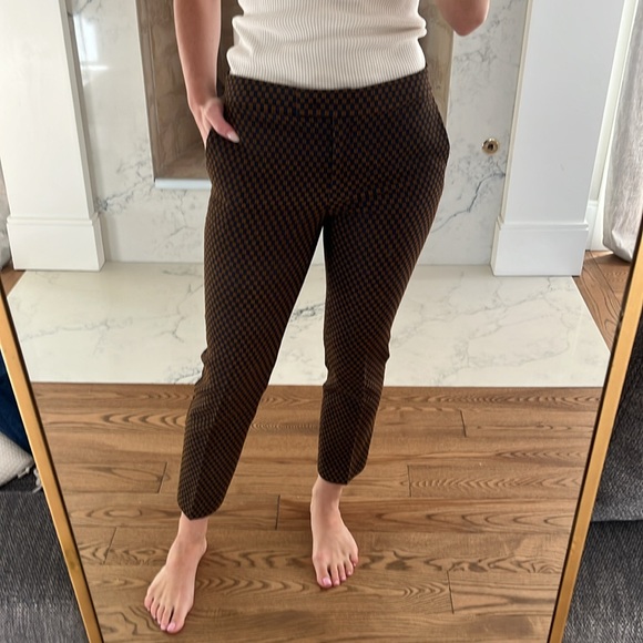 Ann Taylor Devin Fit Trousers in Navy and Copper